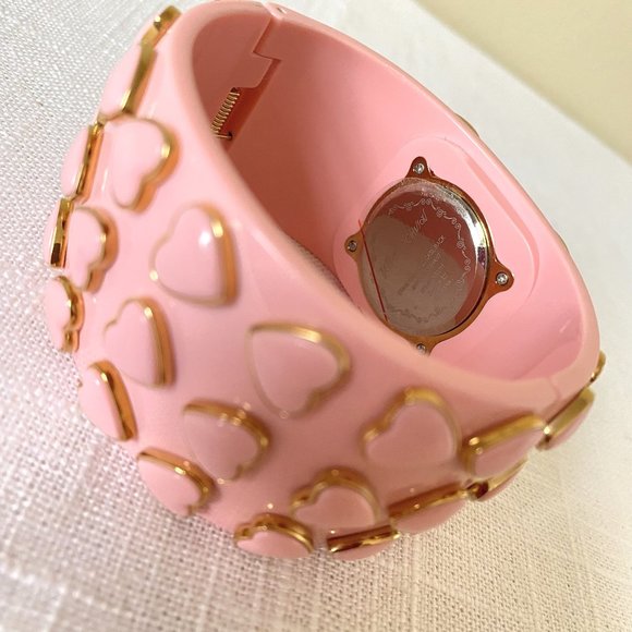 Betsey Johnson Candy Heart Lucite Watch in Pink - Picture 8 of 8
